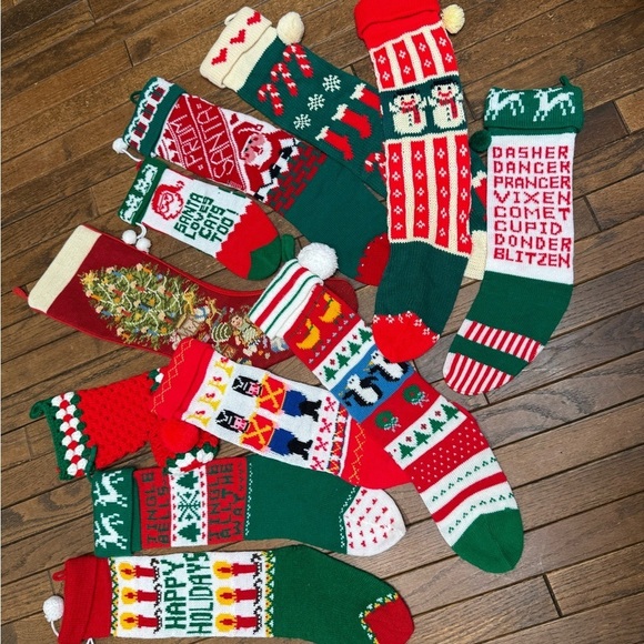 Vintage Christmas Holiday Stockings - Picture 1 of 5